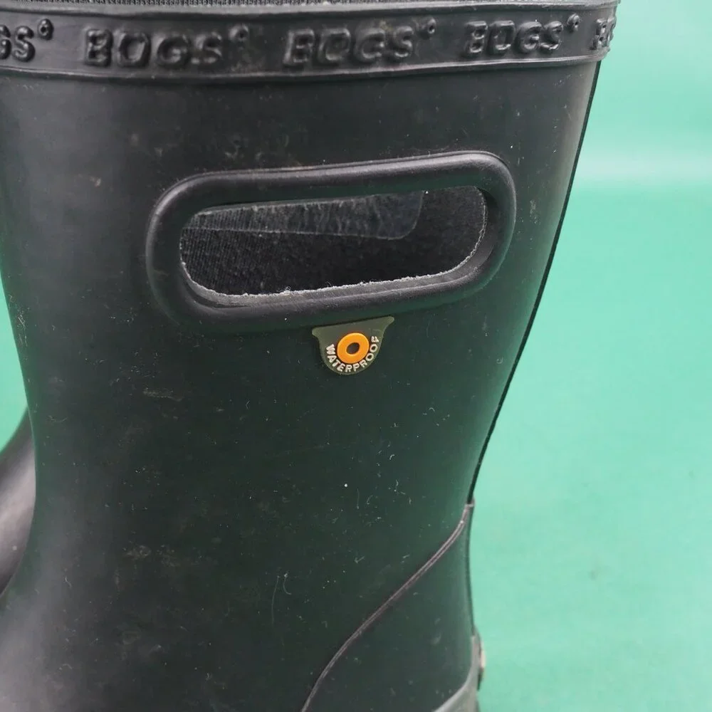 Bogs Skipper Kids Waterproof Rain Boots Size 10 Toddler Classic Solid Black - Picture 2 of 7